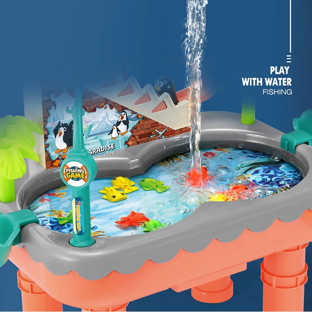 Toddler Toys Fishing Table Toys Water Table Pool Set X148