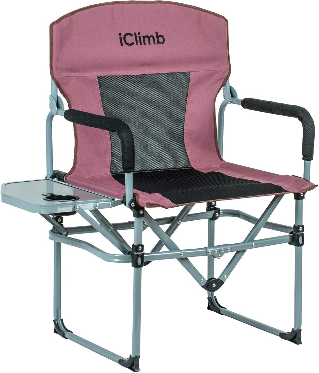 Heavy Duty Compact Mesh Camping Chair with Side Table Z110