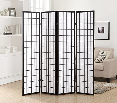 Natural 4 Panel Room Divider C9631