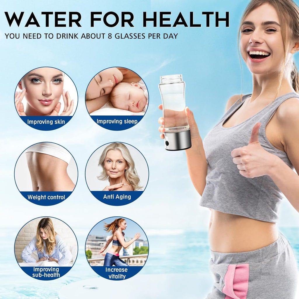 Portable Rechargeable Hydrogen Water Bottle Generator W303180