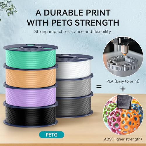 PETG Filament 1.75mm 2kg Black+Black Bundle Z37891