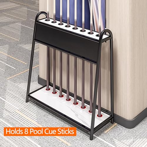 Portable Metal Pool Cue Holder Stand for 8 Pool Sticks P777