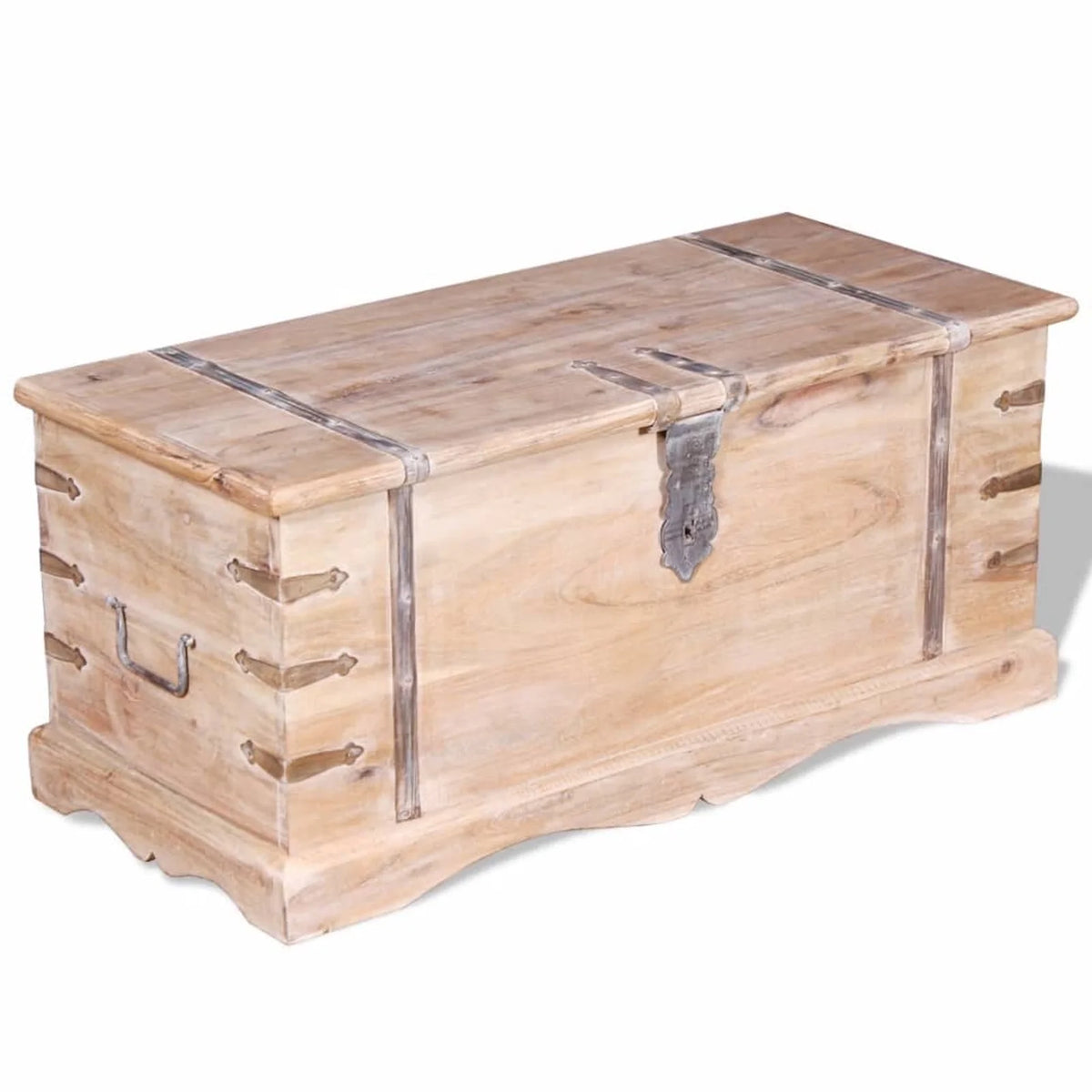 Brown Acacia Wood Storage Chest W3600