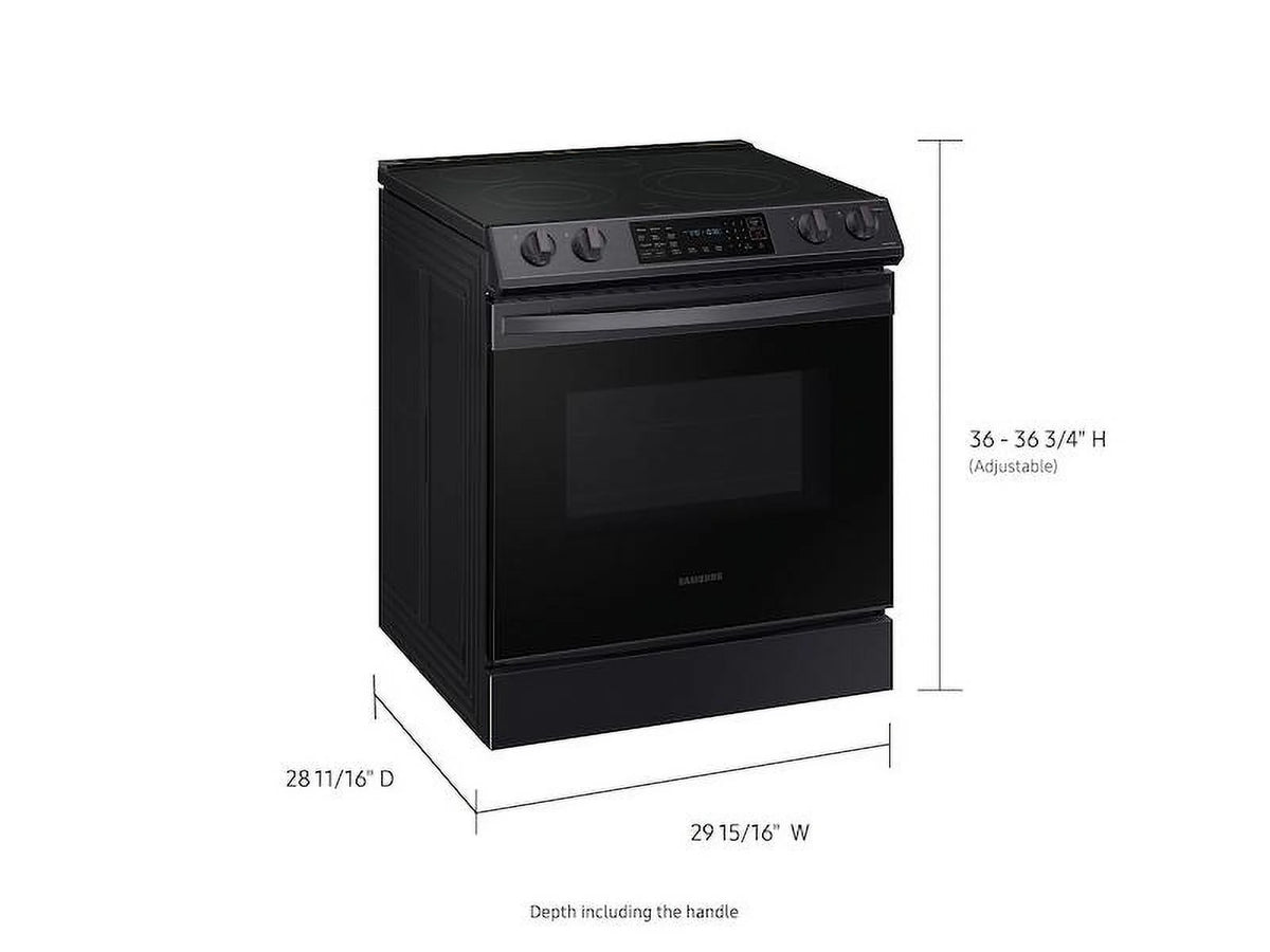 6.3 Cu. Ft. Black Stainless Slide-In Electric Range with Convection N434371