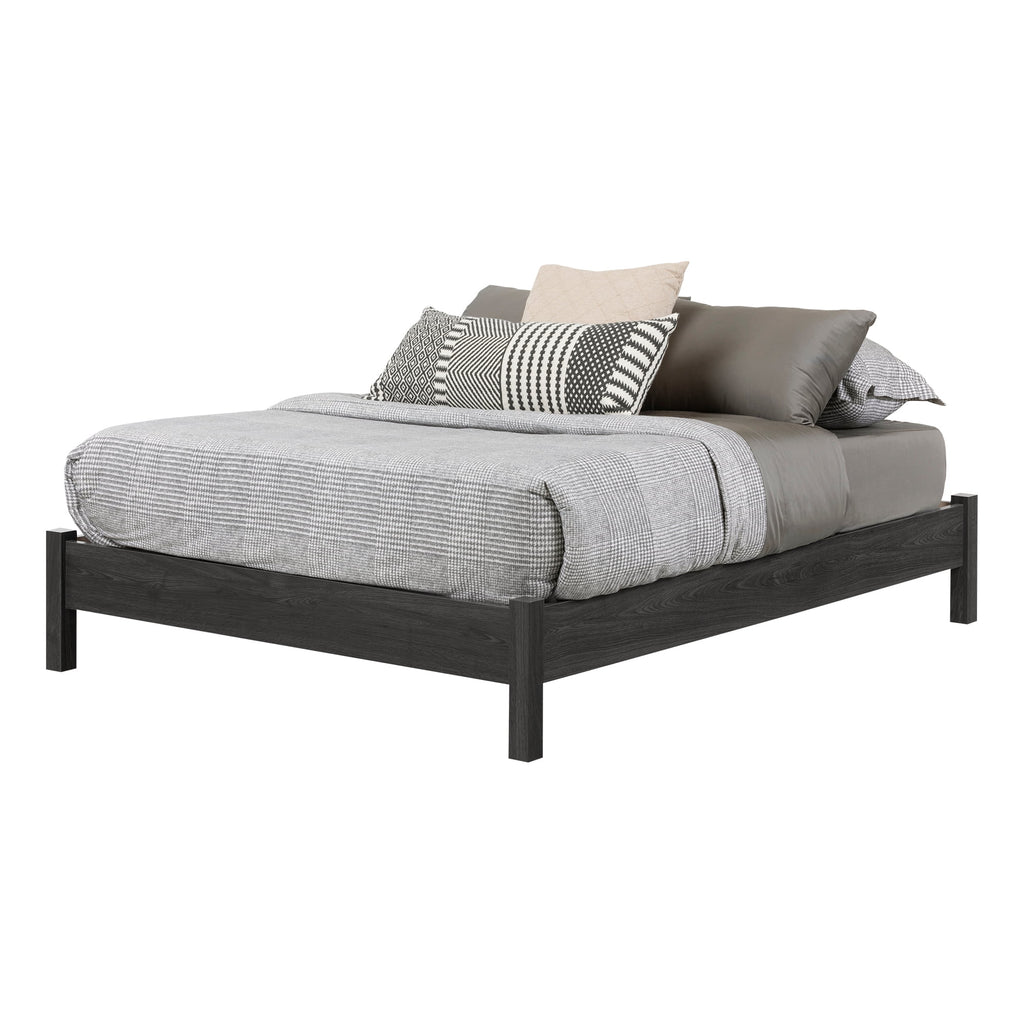 Gray Oak Queen Size Platform Bed U97352