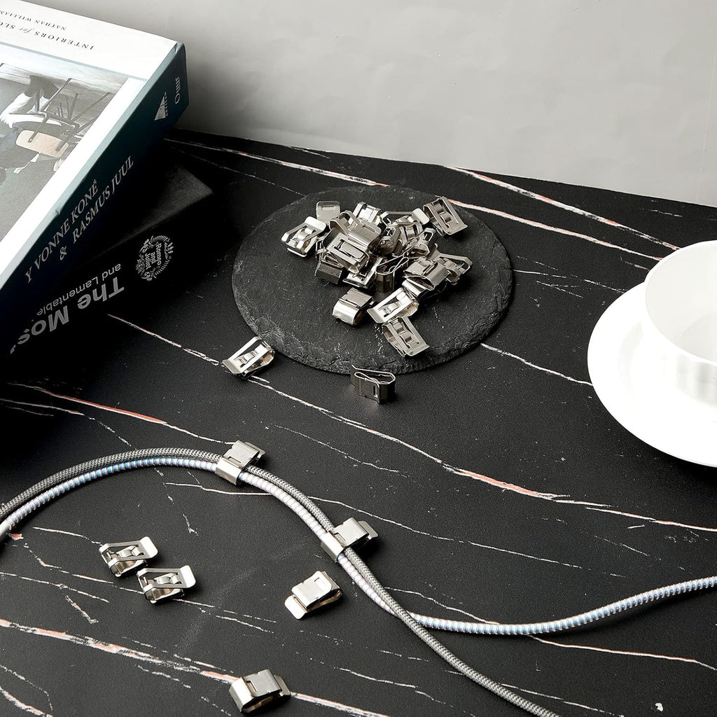 50 Pcs Stainless Steel Cable Clip A6542