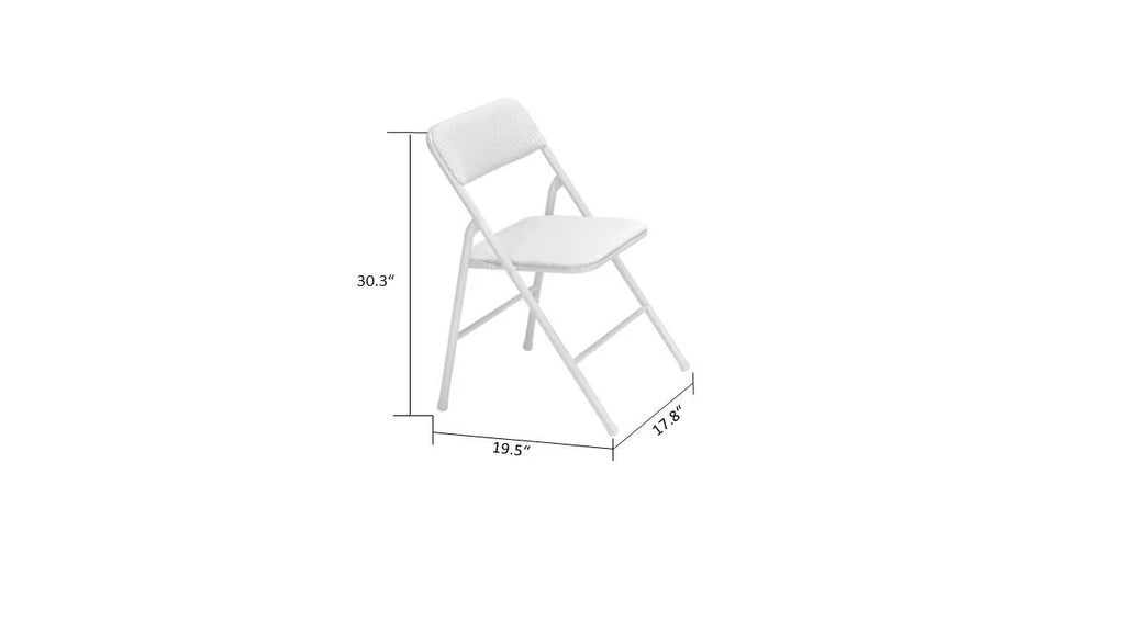 5-Piece Folding Dining Set with Card Table and 4 Fabric Padded Chairs Tan R344853