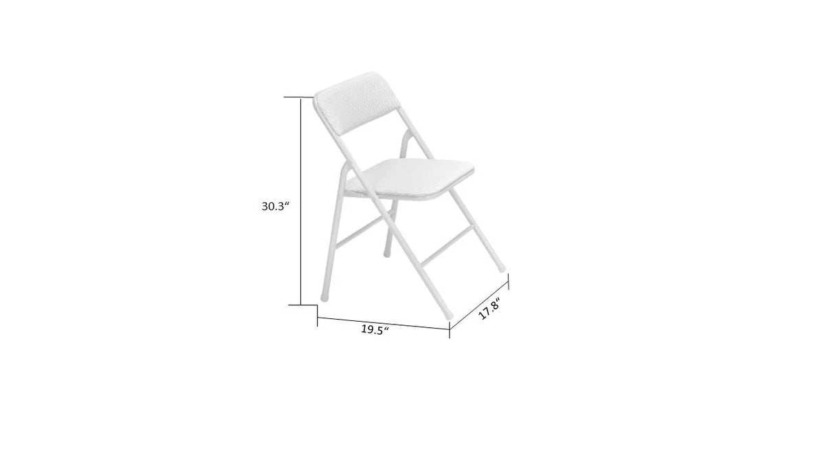 5-Piece Folding Dining Set with Card Table and 4 Fabric Padded Chairs Tan R344853