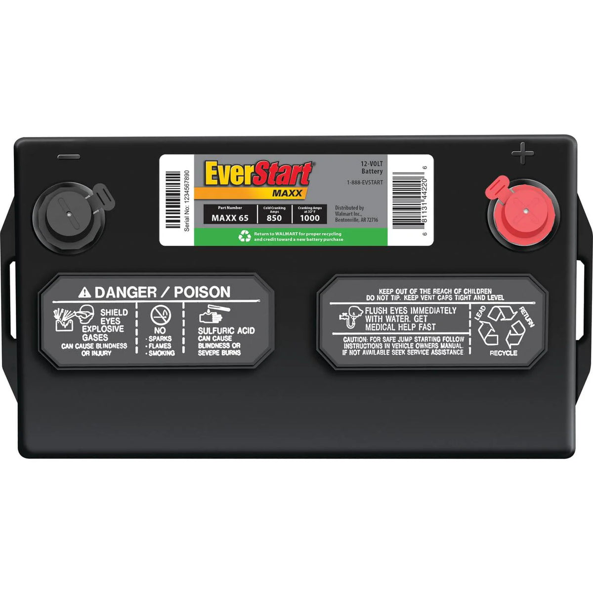 Group Size 65 12 Volt 850 CCA Lead Acid Automotive Battery R43897