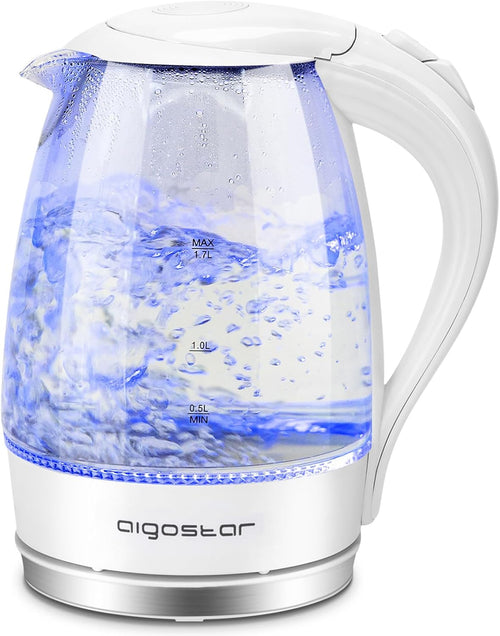 1.7 Liter Electric Kettle with High Borosilicate Glass and 304 Stainless Steel Interior Y740197