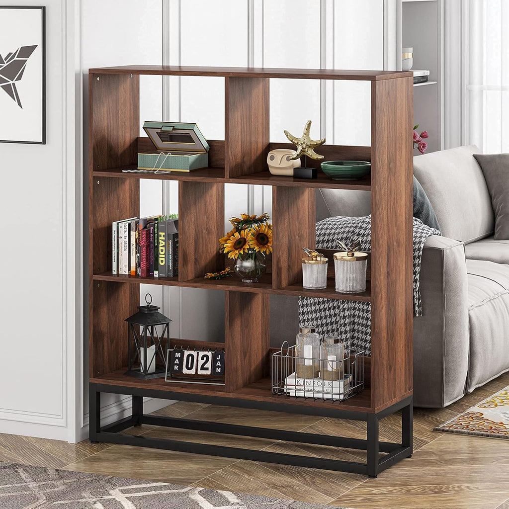 3 Tier 7-Cube Open Shelf Bookcase with Metal Leg A3535