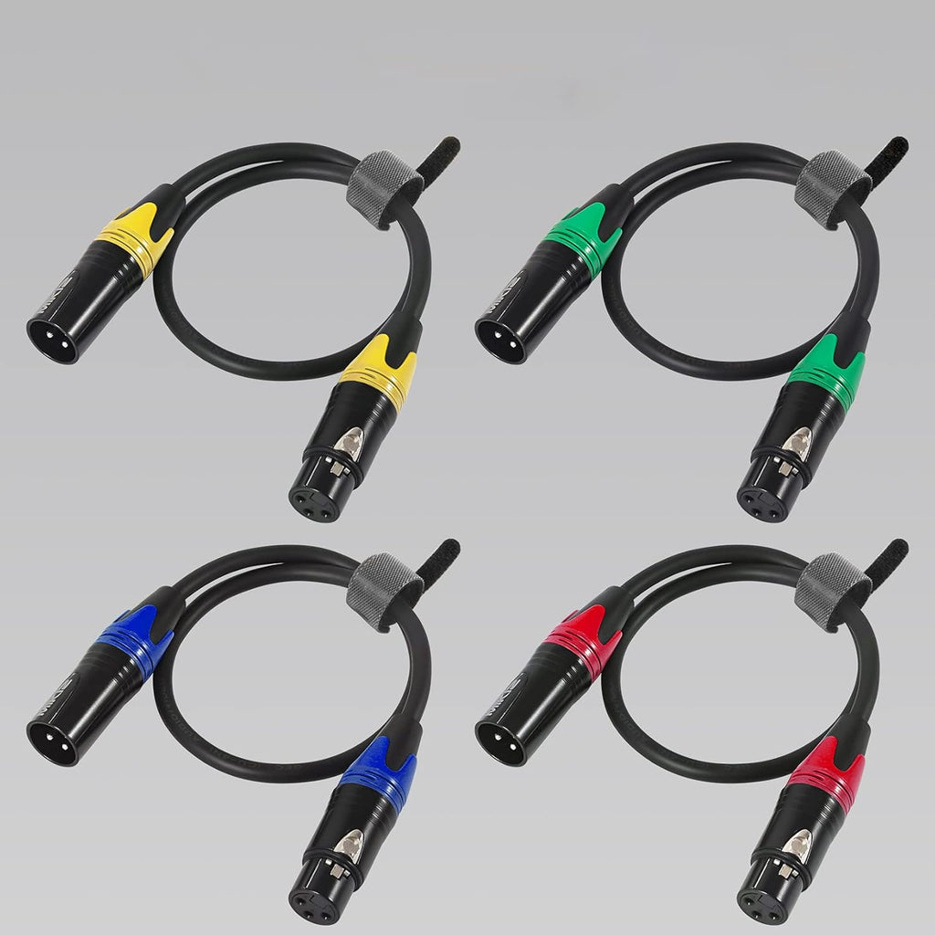 XLR Microphone Cables 25ft 4 Pack R59896