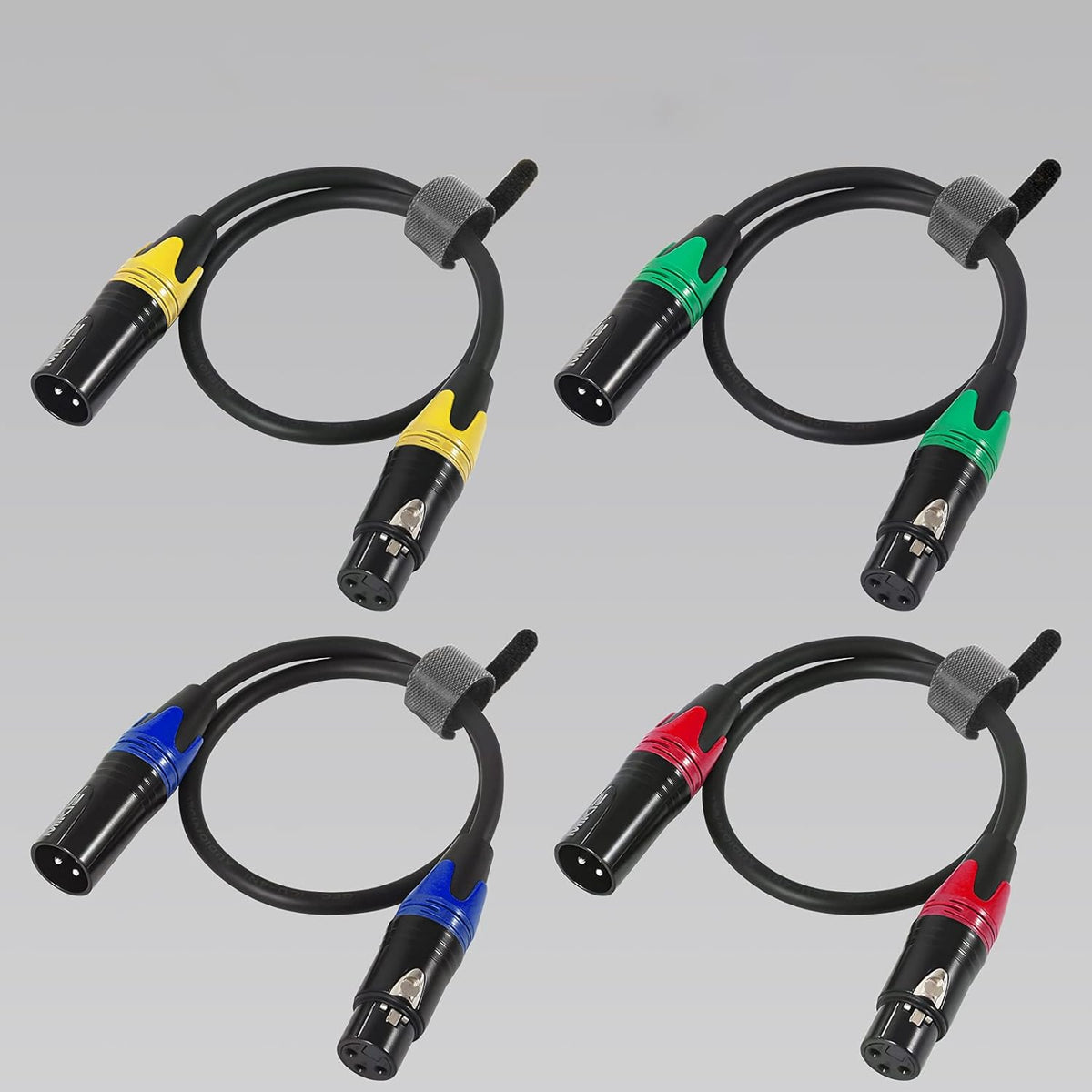 XLR Microphone Cables 25ft 4 Pack R59896