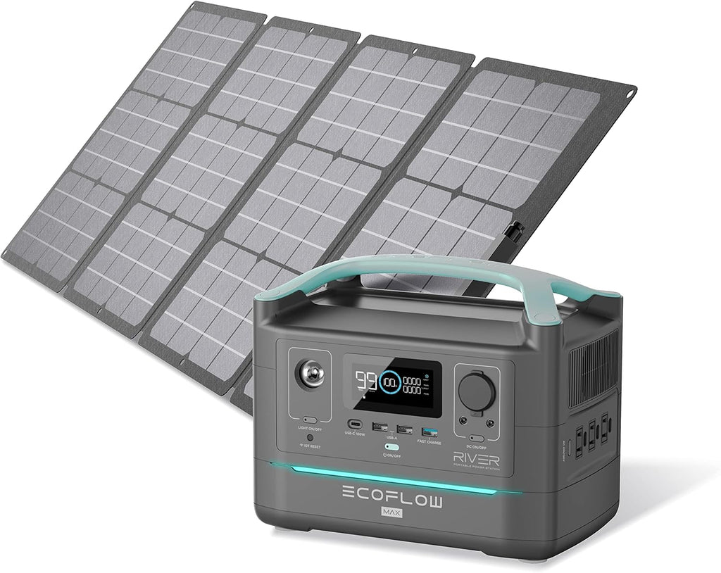 Portable Power Station 576Wh with 110W Solar Panel T168386
