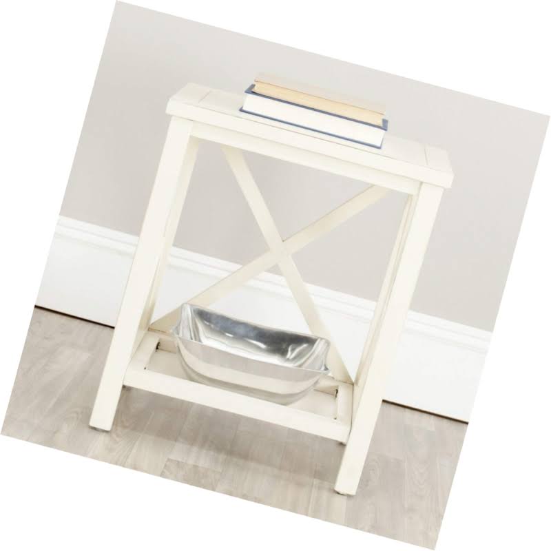 White Cross Back End Table R49341