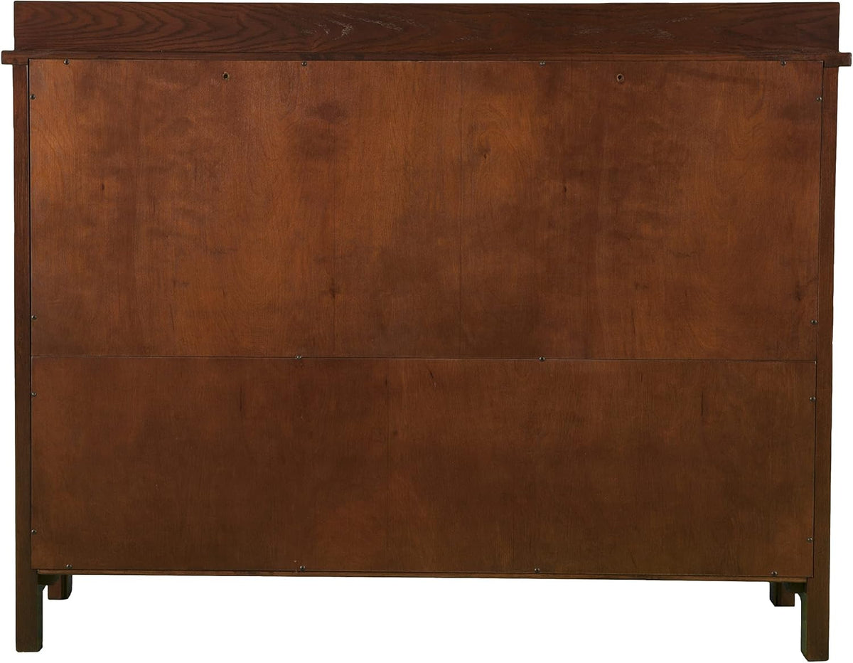 Red Washed Sideboard & Curio R769