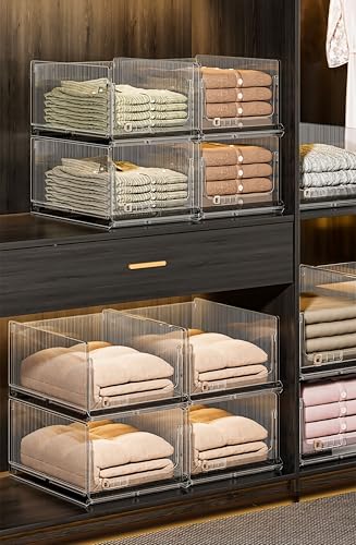 Clear Stackable Plastic Storage Bins B5450