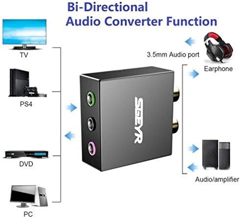 5.1 Audio Console Adapter Stereo RCA to 3 x 3.5mm Jack Bidirectional Conversion N481