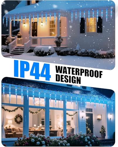 30ft 150 LED Cool White Icicle Lights with Remote K671931