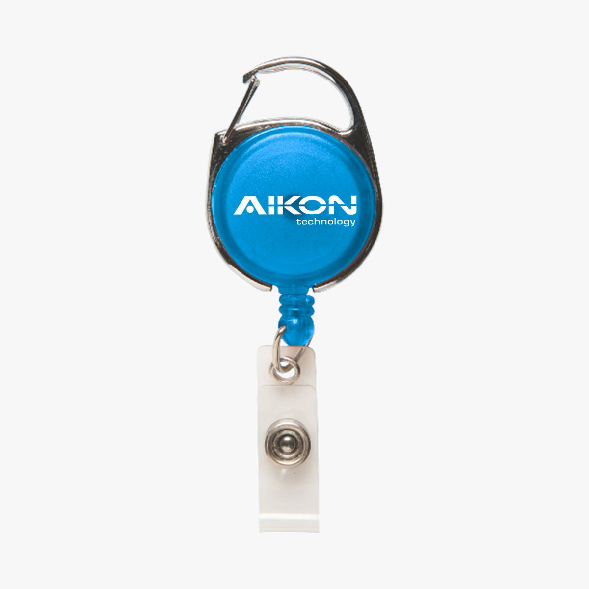 Custom Printed Carabiner Clip Name Badge Holder Reel with Retractable Cord D739