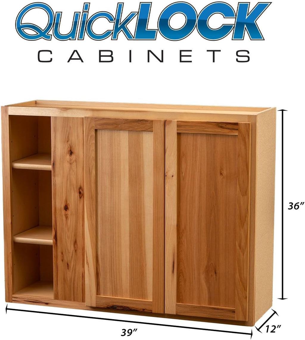 Rustic Hickory 12''D x 39''W x 36''H Wall Kitchen Cabinets J261