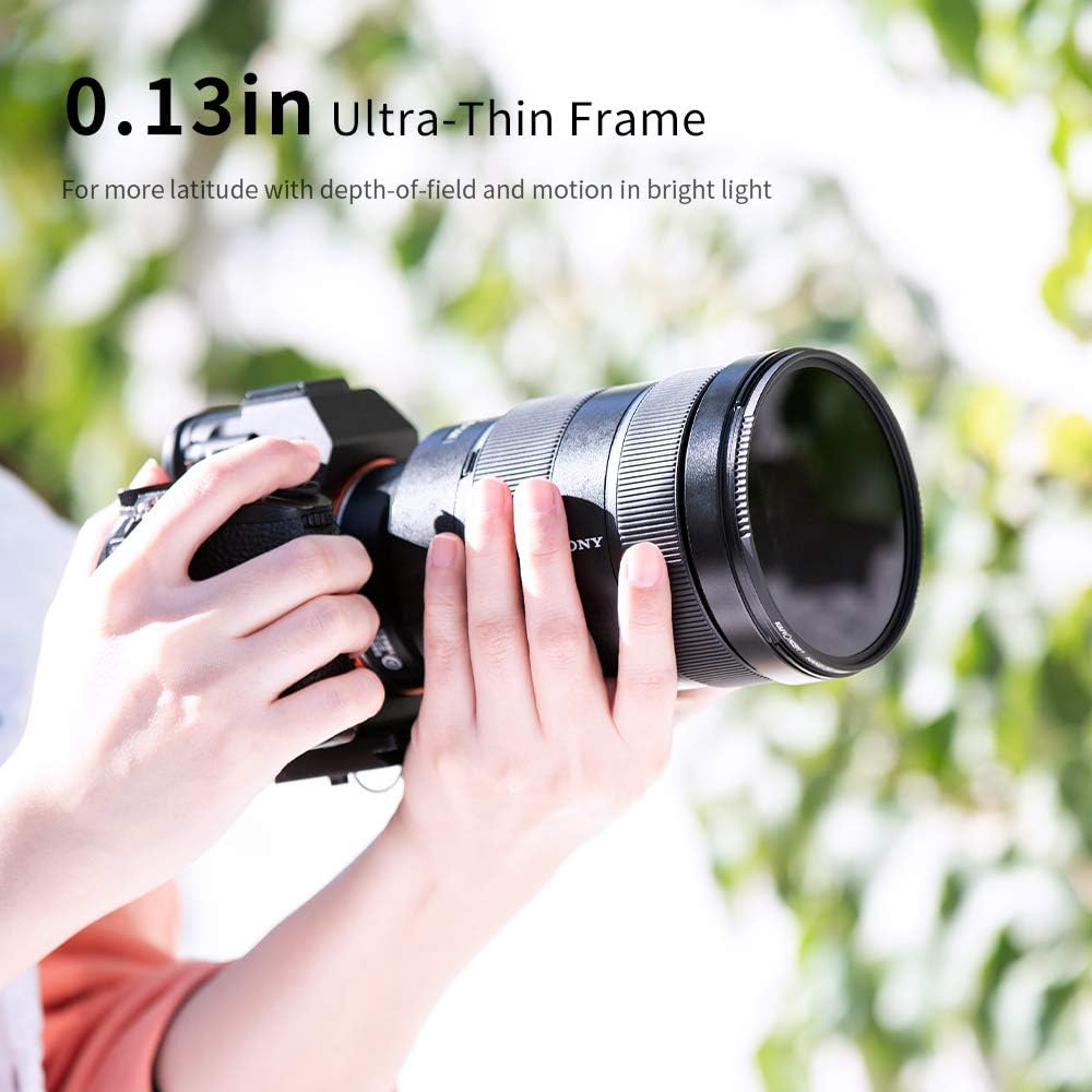 77mm Fixed ND Lens Filter Kit, ND4 ND8 ND64 ND1000 Filter Set with 4-Filter Pouch B577538