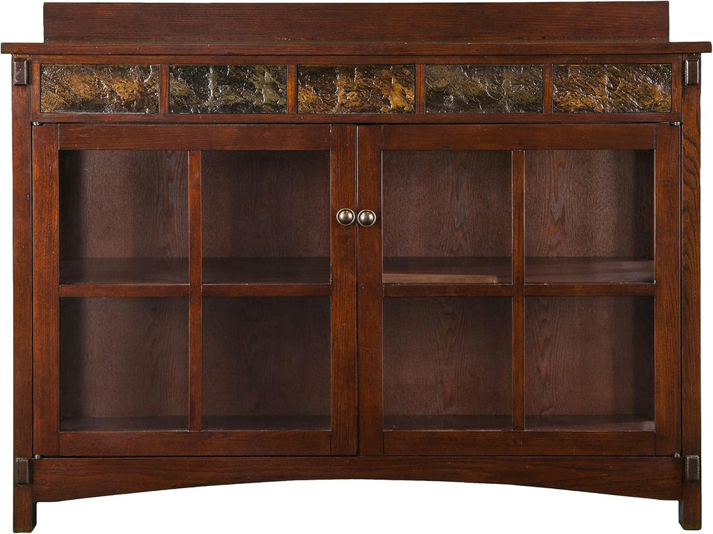 Red Washed Sideboard & Curio R769