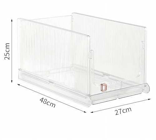 Clear Stackable Plastic Storage Bins B5450