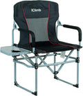 Heavy Duty Compact Mesh Camping Chair with Side Table Z110