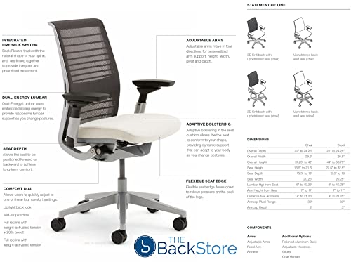 Dark Merle Ergonomic Office Chair with 3D Knit Back B101968