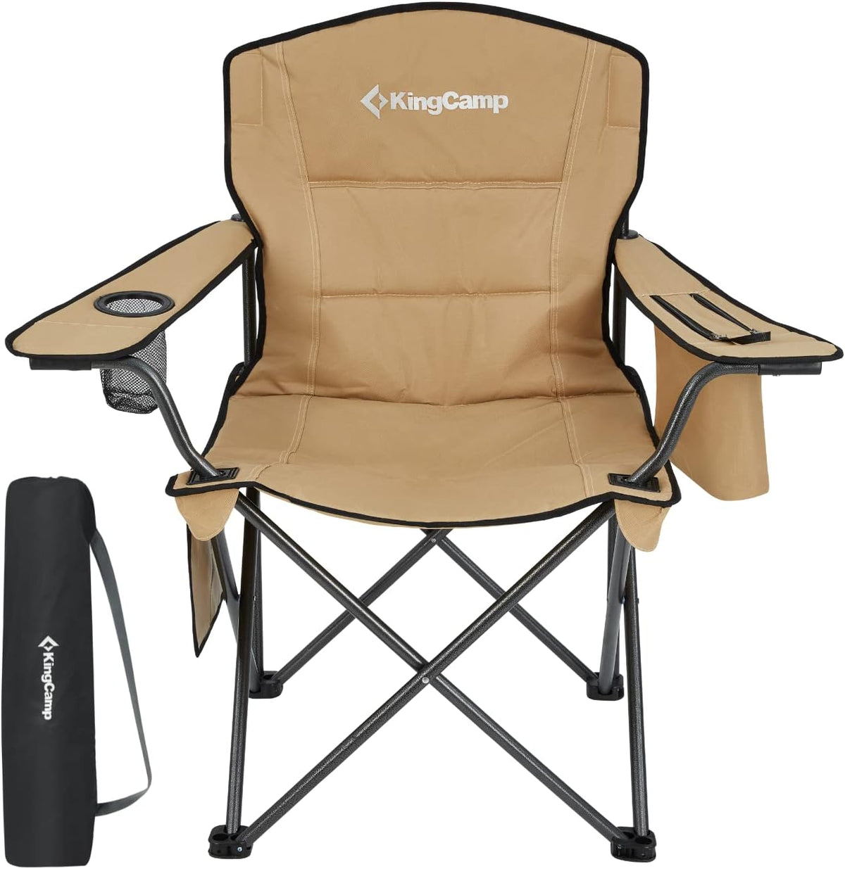 2 Pack Heavy Duty Oversized Folding Camping Chairs Y69072