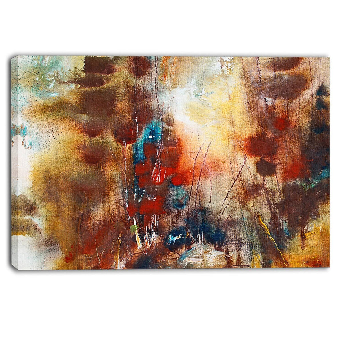 Brown Abstract Canvas Artwork H6684