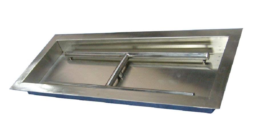 Stainless Steel Rectangular Drop-in Fire Pit Pan A1332