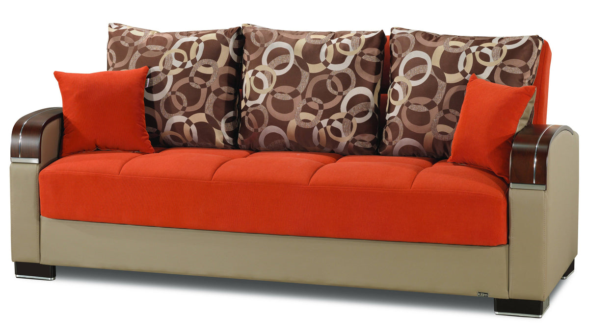 Orange Chenille Sofa Bed S127