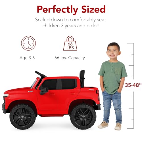 12V Licensed Chevrolet Silverado Ride On Truck Electric Car Toy with Parent Remote Control Pink D8623