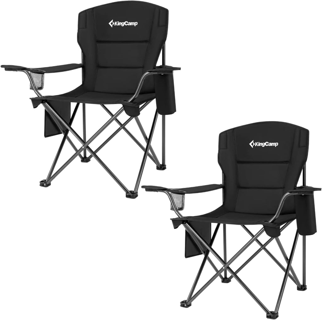 2 Pack Heavy Duty Oversized Folding Camping Chairs Y69072