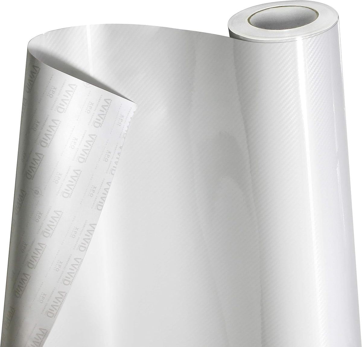 High Gloss White Carbon Fiber Vinyl Wrap Film Roll N97238