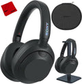 Black Noise Canceling Wireless Headphones with Headphone Stand F754