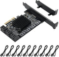 10 Port PCIe SATA 3.0 6 Gbps Controller Card with 10 SATA Cables K2993