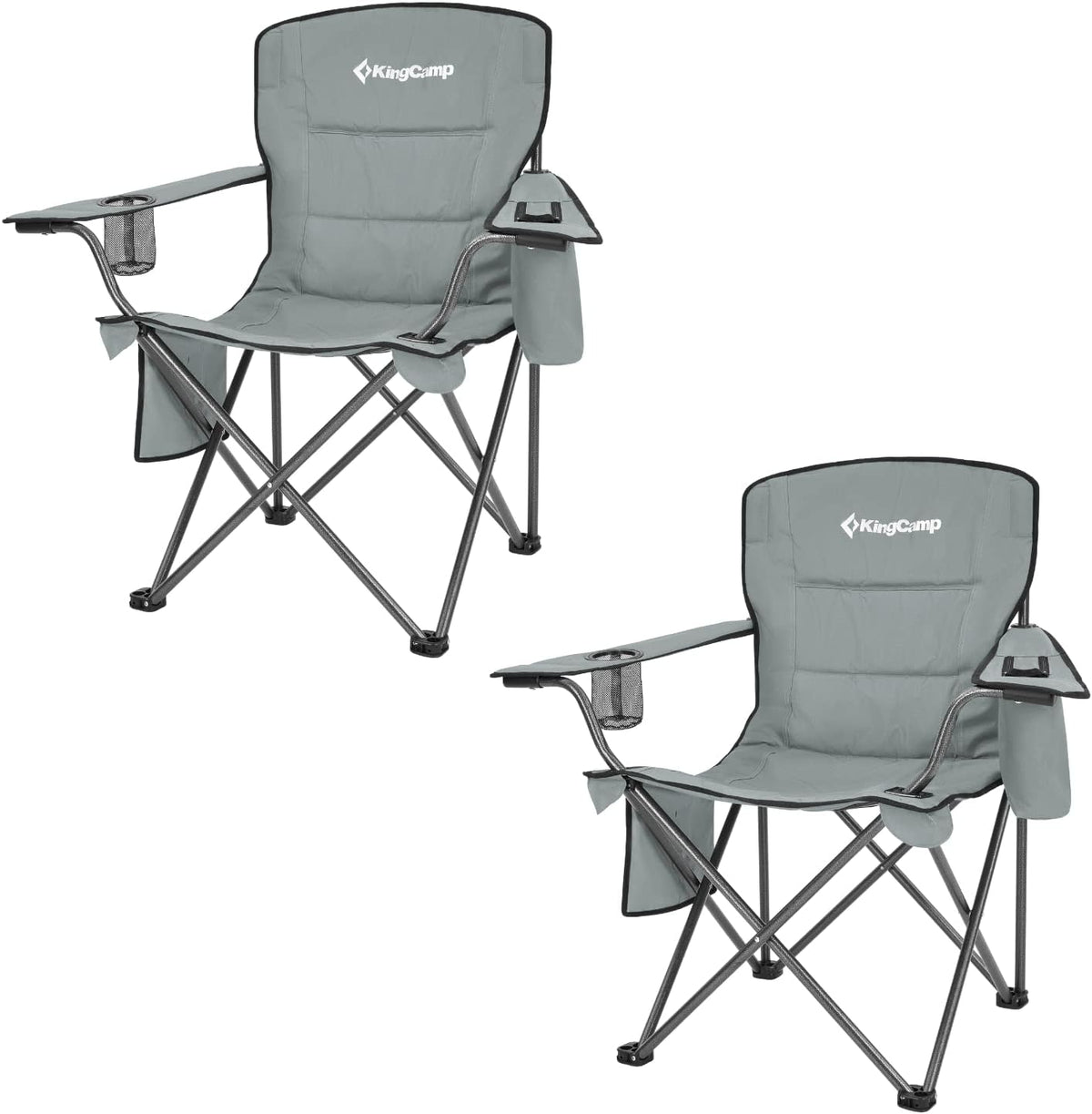 2 Pack Heavy Duty Oversized Folding Camping Chairs Y69072