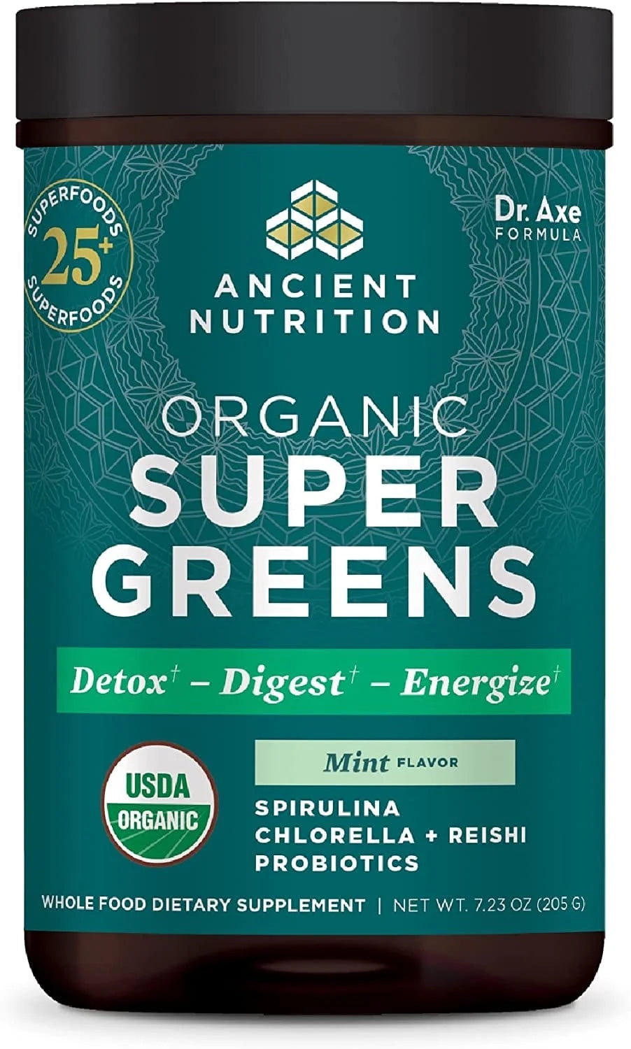 Organic Super Greens, Mint, 7.23 oz U234