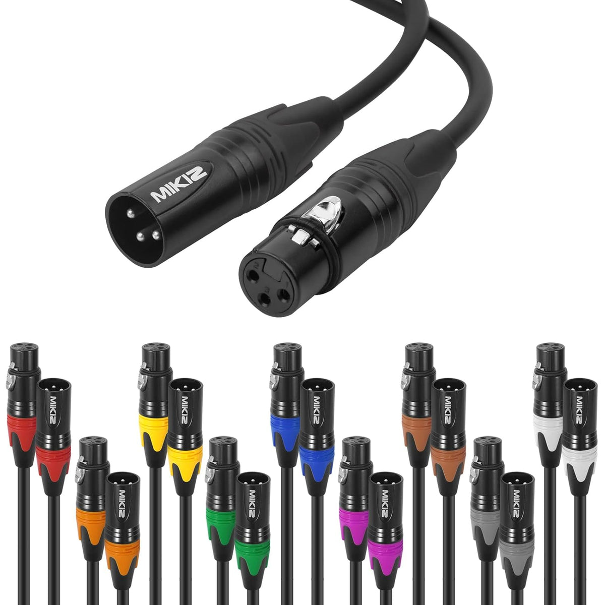 XLR Microphone Cables 25ft 4 Pack R59896