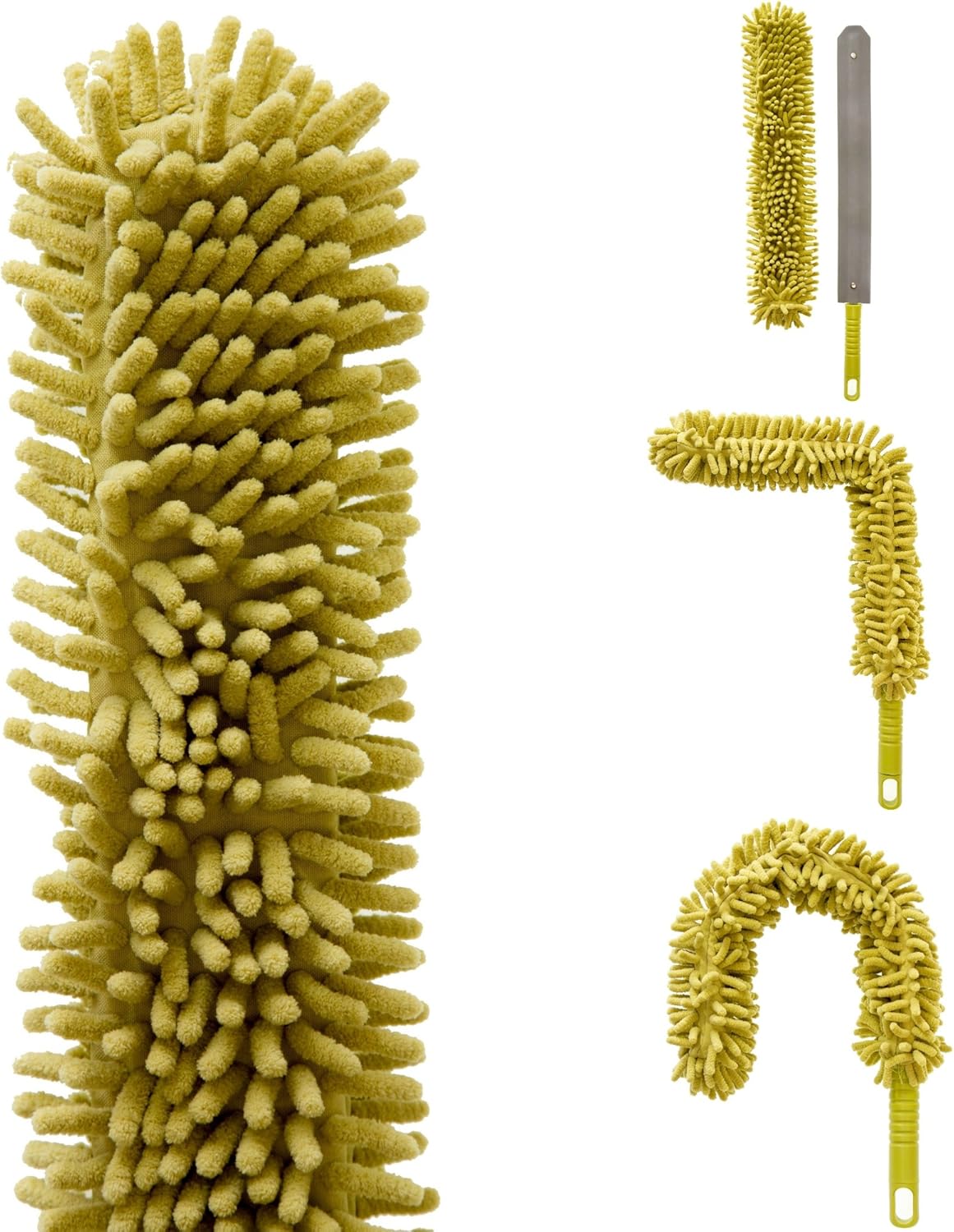 Cleaning Kit with 5-12 Foot Telescoping Extension Pole, Window Squeegee & Washer, 3 Dusting Attachments Y5668