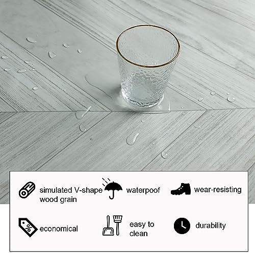 Light Wood Peel and Stick Vinyl Flooring Roll 23"x 393" 64 Sq.Ft O309