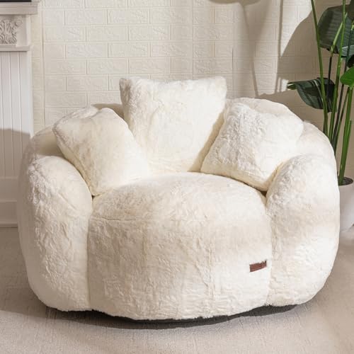 Beige Floral Shaped Bean Bag Sofa P146788