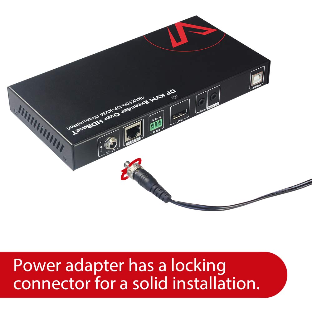 HDMI USB Extender KVM, 100m 4K 60Hz Over Cat5e/6a, 4 Ports USB2.0, POE V206