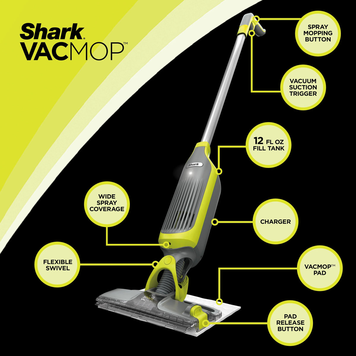 Cordless Hard Floor Vacuum Mop with Disposable Pads E63651