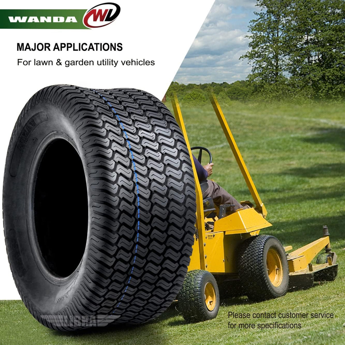 23x10.5-12 Lawn Mower Turf Tire Pack of 2 C978618