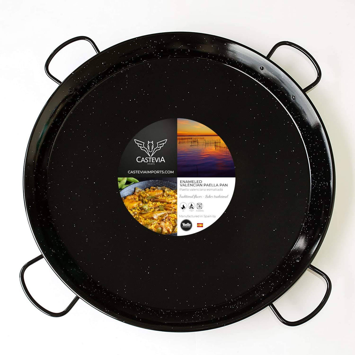 Enamelled Carbon Steel Paella Pan 80 cm P177049