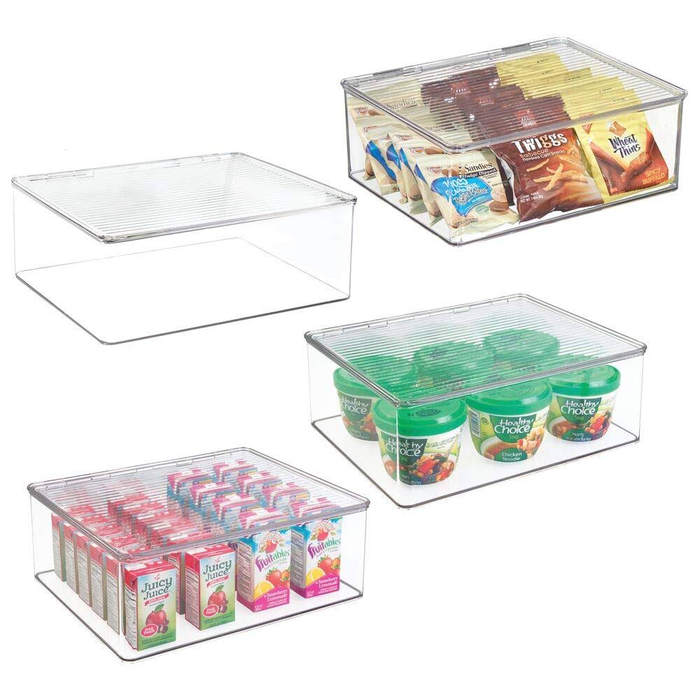 Clear Plastic Stackable Food Storage Container 4 Pack I324